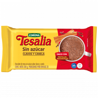 Chocolate de Mesa Tesalia Sin Azúcar Clavos y Canela